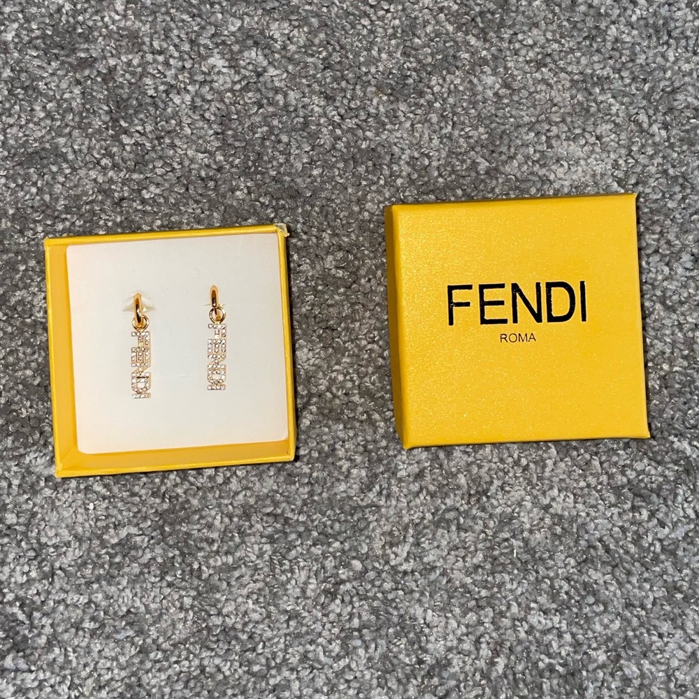 Fendi gold earrings